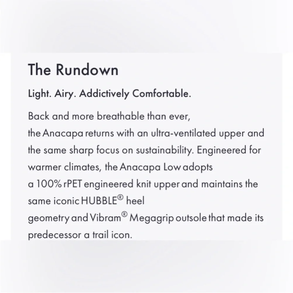 NEW Hoka Anacapa Breeze Low Trail Running Shoes, Mens 8.5 - Picture 4 of 9